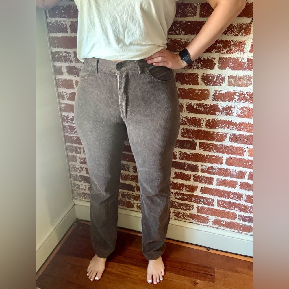 Y2K Graffiti Chocolate Brown Corduroys